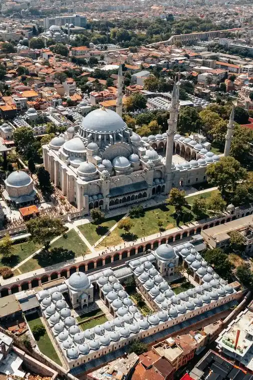 Masjid Süleymaniye dari udara, Istanbul