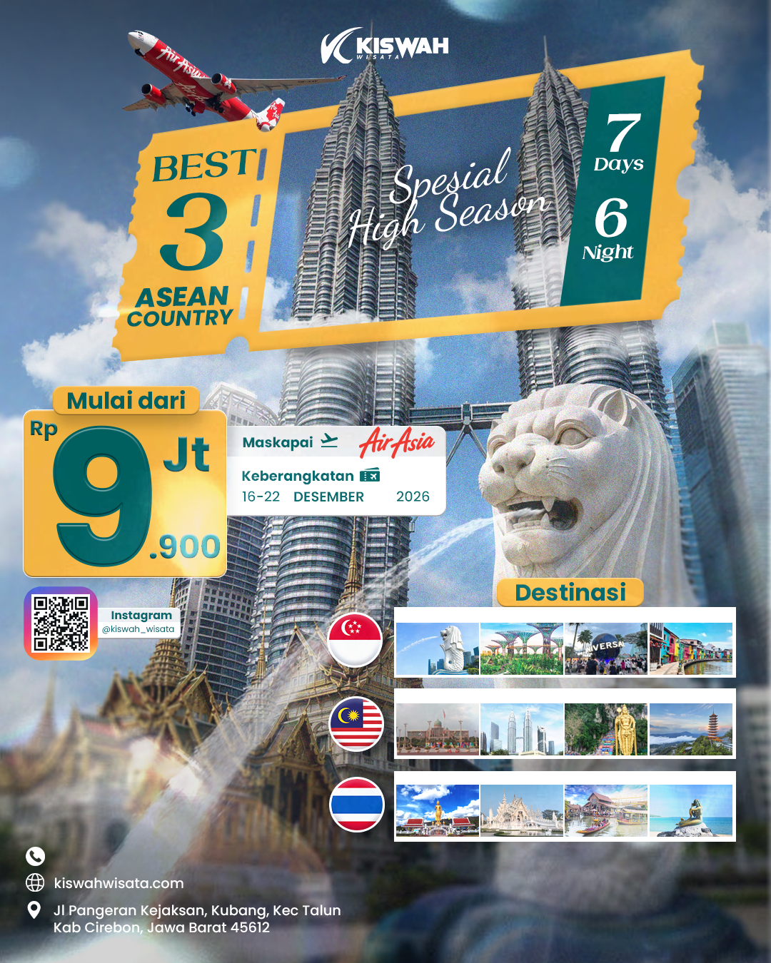 Best 3 Asean Country (Spesial High Season)